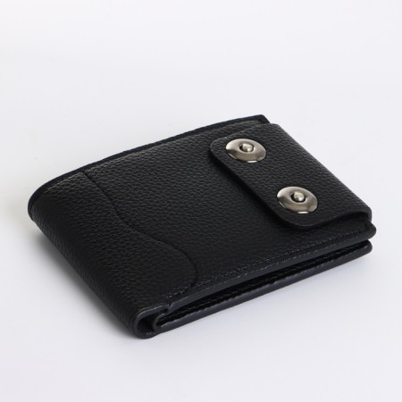 Male purse on a magnet, black color-3