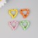 Carabiner Metal "Heart in Polletka" set 4 pcs 3.2x2.8 cm