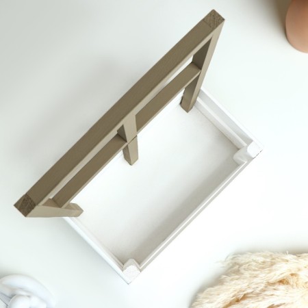 Wooden Kashpo 24 × 14 × 30 cm "Window flowerbed", with a pen, white brown giving beautifully-3