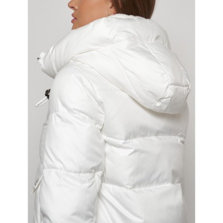 Coat insulated winter female, size 48, white color-15