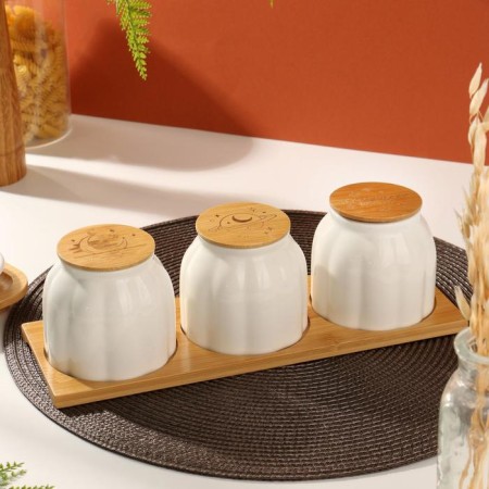 A set of storage cans "Cosmically tasty", 270 ml, 3 pcs