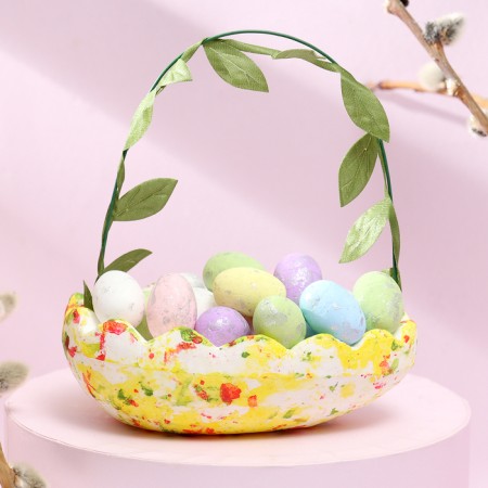 Easter decor "Basket with eggs" 8 × 12 × 14 cm-2