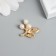 Decor for creativity Metal "Victor with pearls" gold 2.1x2.1x0.6 cm