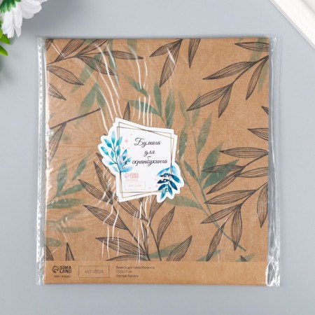 Scrapbooking paper bilateral craft "Flora" density 180 g 15.5x17 cm-5