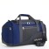 Sportivnaya bag on a zipper with a lining, 3 external pockets, gray/blue color