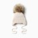 Children's hat with insulation, rr 44-46, milk color