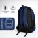 Youth backpack from textiles, 2 departments, 4 pockets, blue color