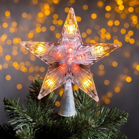 LED top for the Christmas tree "White" 18 cm, 20 LED, wire 2 meters, 220 V, glow of multi-3
