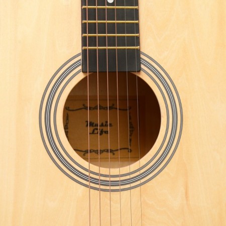 Acoustic guitar, beige color, 102cm-3