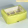 Capcake box, confectionery packaging with a window, 6 golden cells, 25 x 17 x 10 cm