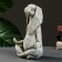 Piggy bank "Hare yog" 25x19x10cm, gray stone