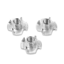 Гайка ТУНДРА krep, мебельная, забивная, DIN1624, оцинкованная, М6, 10 шт