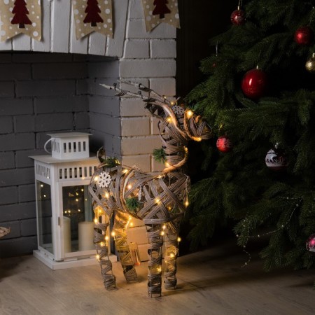 LED figure "Gray Deer" 44 × 65 × 15 cm, metal, textiles, AAX2 batteries (not in the kit), glow warm white