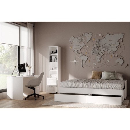 Box rolling under the Orion bed, 60 × 60 cm, white color-3