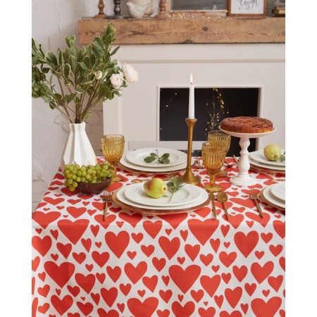 GPEC "Ethel" Red Hearts 149x110cm, 100% cotton, sarzha 190 g/m2-4