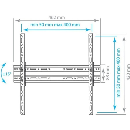 ARM Media Plasma-4 TV, up to 55 kg, 22-65, wall, tilt, black-2