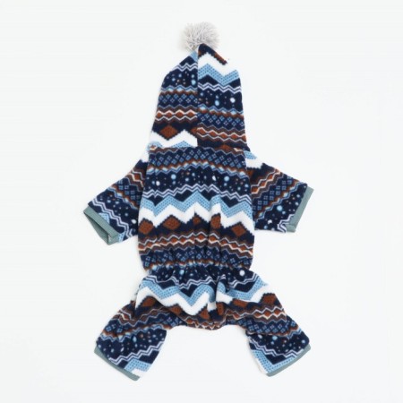 Zimovye jumpsuit for animals "Scandinavia", L (DS 28-30, OG 40-44, Osh 32 cm), mix-7