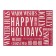 New Year's napkin on the table "Happy Holidys", 40x29 cm
