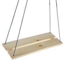 Suspended chair wooden, seat 60 × 22cm