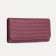Women's wallet on the button, burgundy color