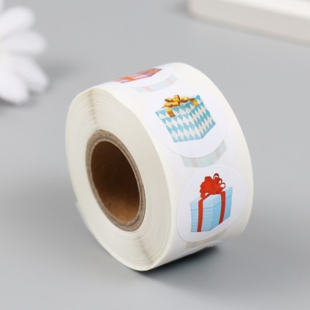 Stick Paper "Gift" d = 2.5 cm 500 pcs in a roll 3x6.5x6.5 cm-1