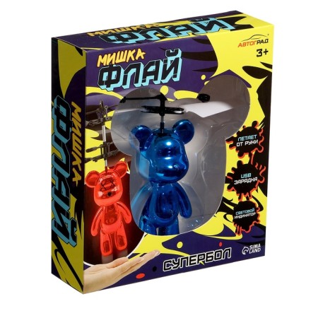 Superbol "Bear Fly", flies, works from the battery, the color is blue-6
