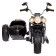 Electric car "Motorcycle Chopper", with a stroller, EVA, black color