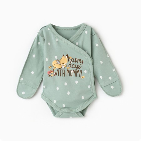Body-kimono children with a long sleeve "Fox", Mentol, height 62