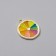 Decor for creativity metal, enamel "grapefruit" 2x2.2 cm