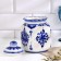 Bank for the rash Products "Cascade", 16.5cm, V-0.95l, Aut. Shibaev S., Gzhel