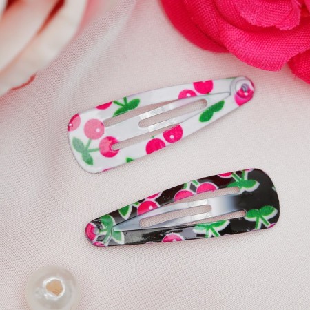 Invisibility for hair "Flower cherry" (set 12 pcs) 3 cm, mix-1
