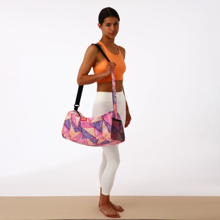 Sports bag, textura, average size, purple color-8