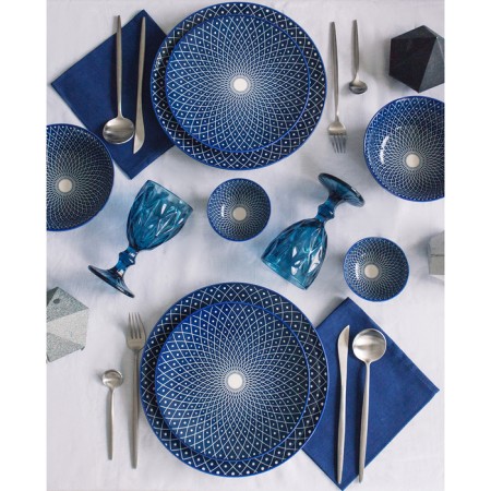 Poramic plate "Boda", d = 26.7 cm, blue color-9