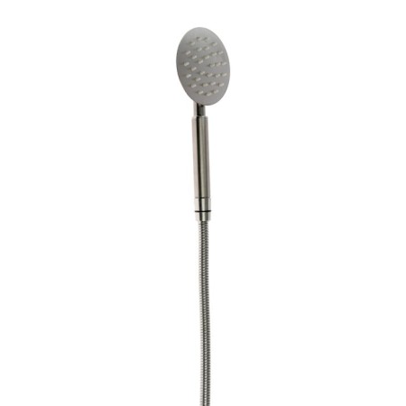 Bath mixer Zein ZS5, short spout, with a shower set, stainless steel, satin-7