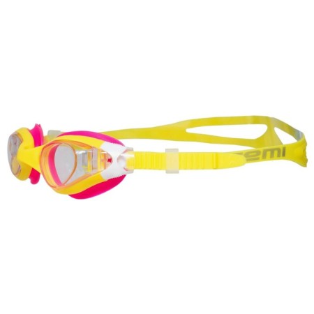 ATEMI B603 swimming glasses, children's, silicone, yellow/pink color-1