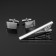 Set of male "cufflink + tie clip" classic, silver color