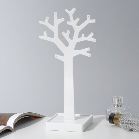 Stand for jewelry "Tree", 9 × 9 × 29 cm, white color-1
