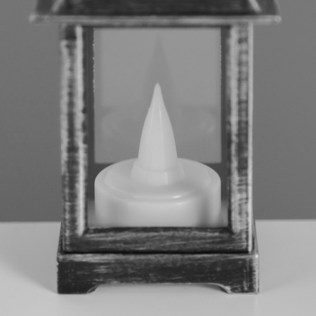 Nightlight "Light Small" LED from batteries 3xlr44 black-silver 6x6x13 cm-4