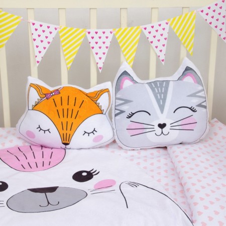 Pillow decorative baby I am KISA, 35x32 cm, velor, 250g/m2-5