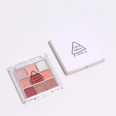 Palette of eyelid shadows with glitter 9 colors-4