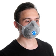 The half mask is filtered, molded with a valve and a coal layer, ffp1