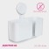 Holder for bathrooms on Velcro of Dolyan, 21 × 19 × 9 cm, white color