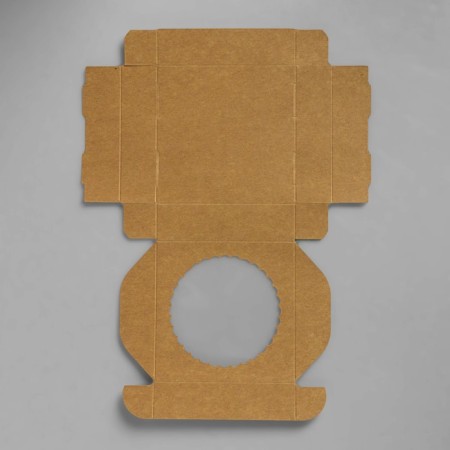 Gift box of the team with a window, 11.5 x 11.5 x 3 cm, craft-6