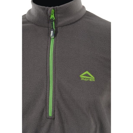 Payer Sweatshirt "Tahoe", fleece 150g, gray with green, rr 40-42 Height 170-176-6