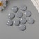 Acrylic beads for the work of the "flat crushed circle" gray 2.5x2.5x0.6 cm