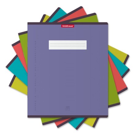 Notebook of 48 sheets in the Erichkrause Unicolor cage, cover coated cardboard, offset block, mix-1