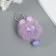 Fluffy on the ring "Star eyes with a bell" purple 8.5x6x6 cm