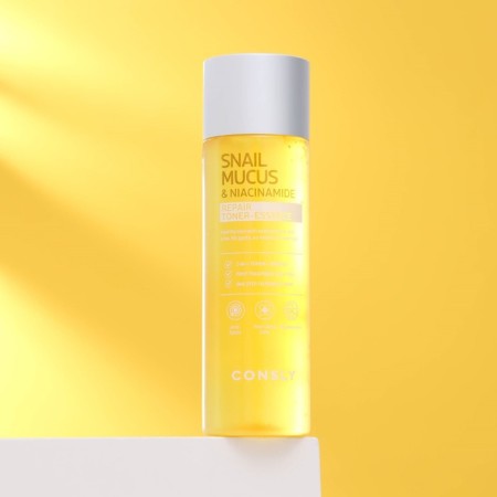 Restoring toner session "Consly", with mucin of snail and niacinamide, 200 ml-1
