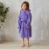 Terry dressing gown, size 32, purple color, 320 g/m2 cotton 100% with AIRO