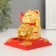 Plastic pendulum "Yellow manei-nako with kittens and gold" 8x8x8.2 cm